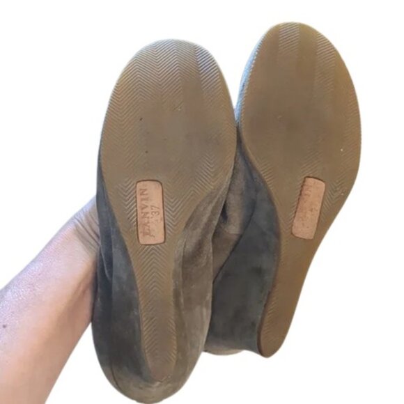 Lanvin Paris grey suede ballet wedge pumps size 37 - Picture 7 of 9